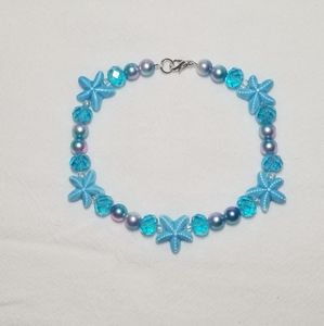 Dreaming of the Sea Blue Starfish Collar Pearl Dog